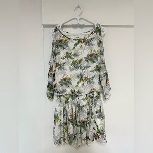 Molly Bracken Tropical Leaf Print Dress
